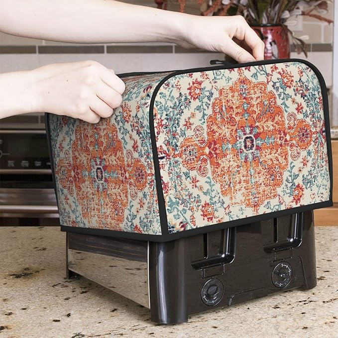 Ethnic Boho 4 Slice Toaster Cover, Waterproof Toaster Dust Cover Bread Maker - Image 2