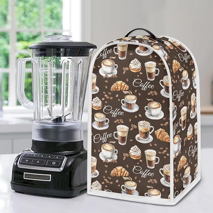 Coffee Bread Print Blender Dust Cover - Image 5