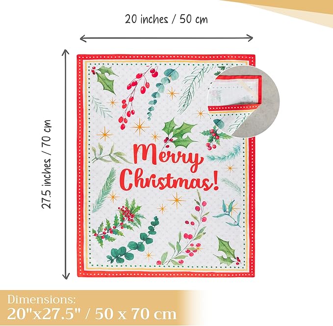 Maison d' Hermine Kitchen Towels Set of 3 100% Cotton 20" x 27.5" Reusable - Image 4