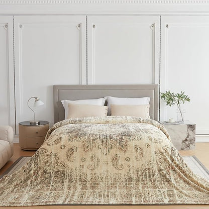 Oversized Vintage Pattern Blanket 120x120 Inches, Giant 10'x10' - Image 5