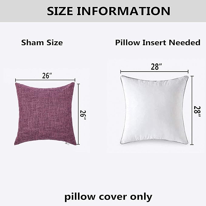 Kevin Textile Best Faux Linen Throw Cushion Covers Shams Textural Pillowcase - Image 6