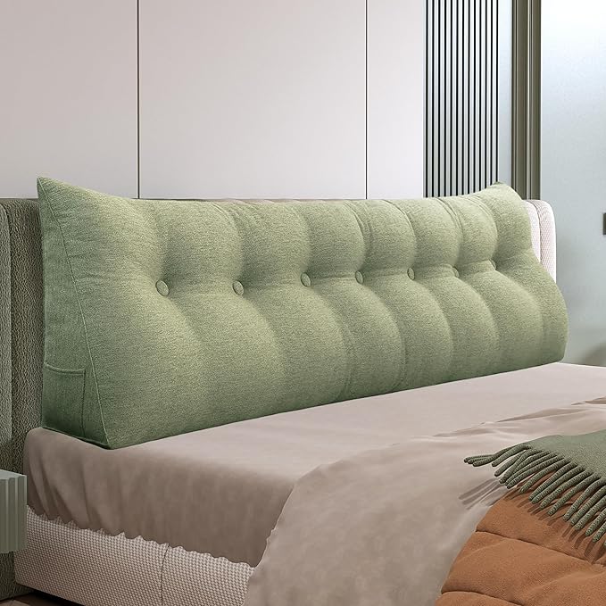 Daneey Headboard Pillow King, Triangular Wedge Pillow Headboard, Linen-Textured by Daneey