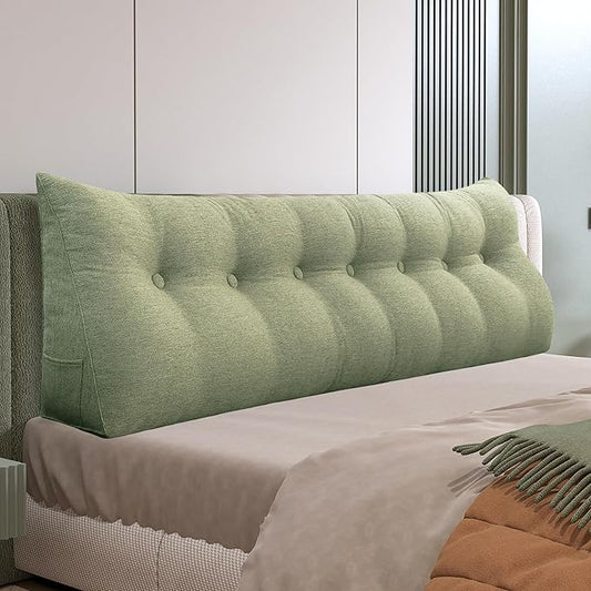 Daneey Headboard Pillow King, Triangular Wedge Pillow Headboard, Linen-Textured by Daneey