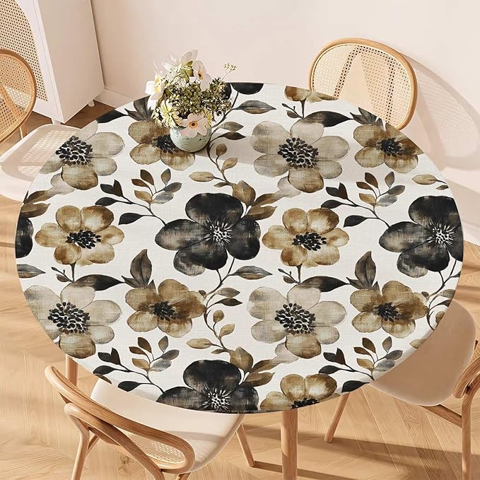 Farmhouse Fitted Round Tablecloth by Unknown