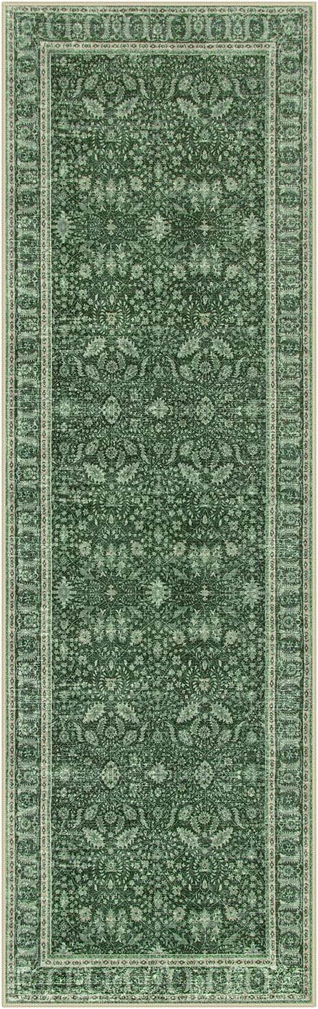 Lahome Vintage 2'6''x8' Green Washable Runners - Image 8