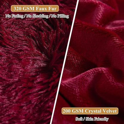 XeGe Faux Fur Throw Pillow Covers, Luxury Fluffy Plush Pillow Shams, Shaggy - Image 4