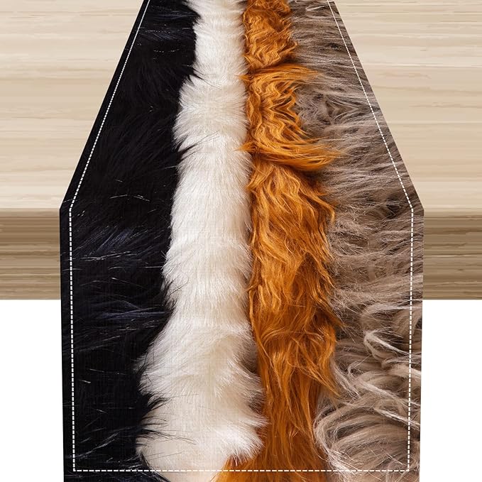 Western Cow Print Table Runner by Unknown