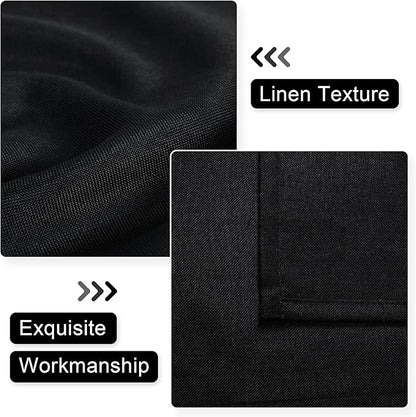 Hiasan Black Valance Curtains Light Filtering Rod Pocket Window Valance Curtains - Image 2