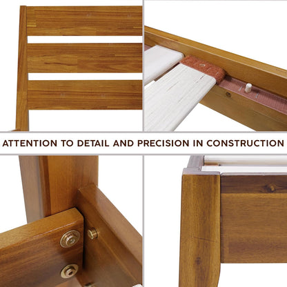 acacia emery bed frame with headboard solid wood, package contents