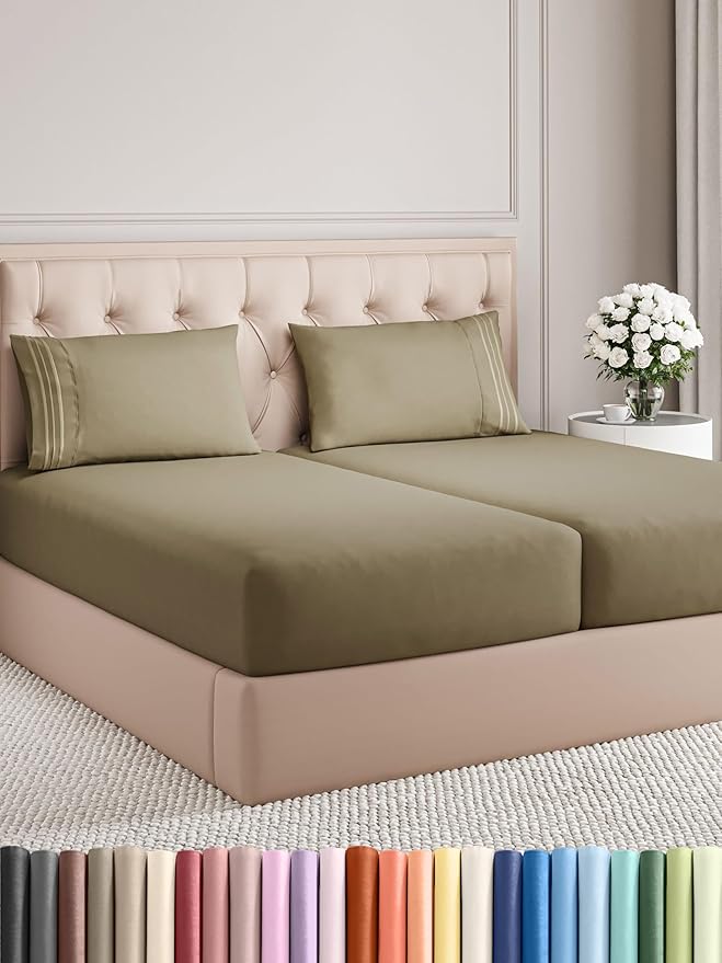 Split King Size 5 Piece Sheet Set by CGKUnlimited