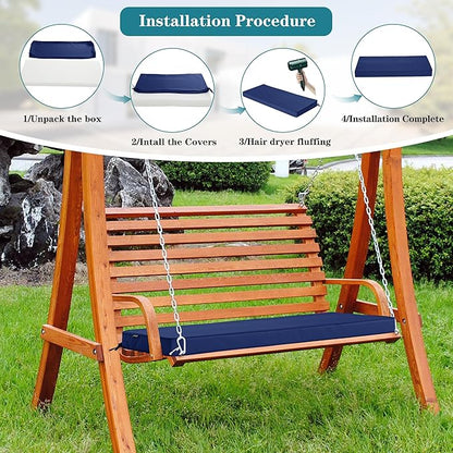 Outdoor Bench Cushions 48 x 18 Inch Thick Waterproof Porch Swing Cushions - Image 6