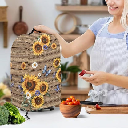 Sunflower Butterfly Coffee Machine Dust Cover Universal Design Compatible - Image 3