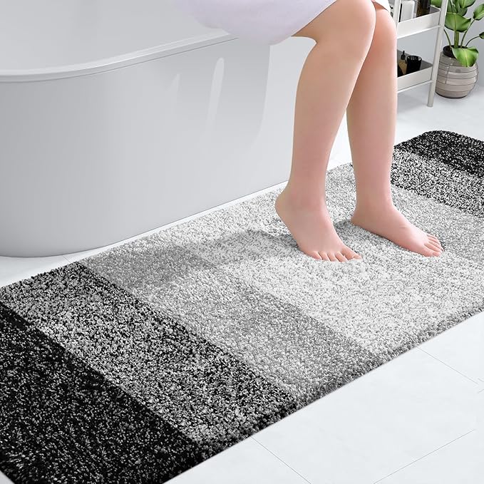 OLANLY Bathroom Runner Rugs 70x24, Extra Soft Absorbent Microfiber Bath Rugs by OLANLY
