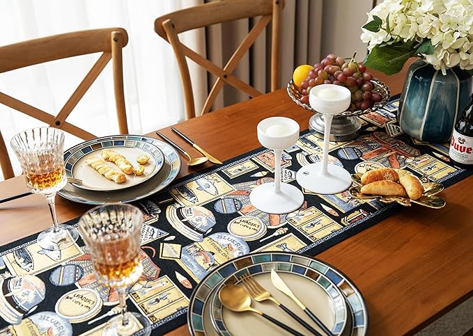 13×72 Inch Table Runner, Retro-Luxury Tassels Series - Image 3