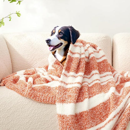 Snuggle Sac Orange Bedding Blanket Ultra Soft Microfiber, Warm Cozy Knit - Image 8