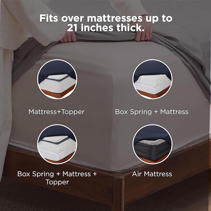 Bedsure Deep Pocket Queen Sheets Set - Image 2