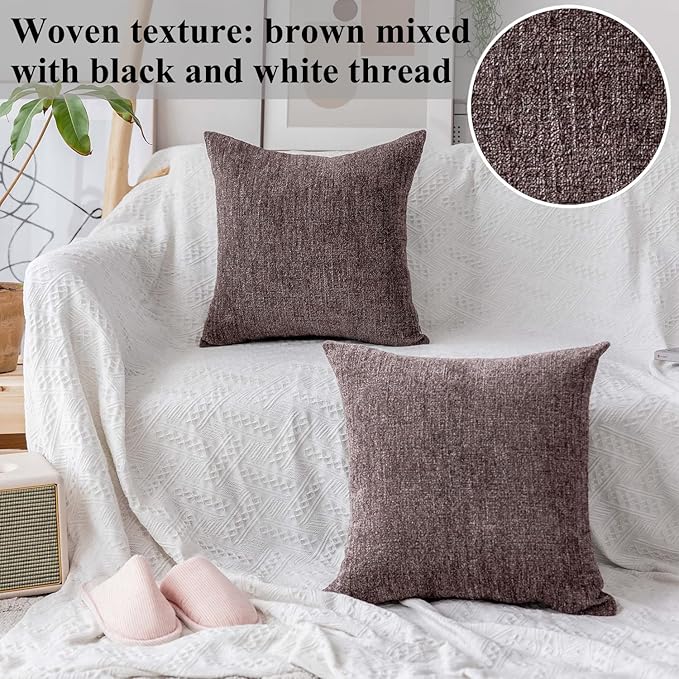 Home Brilliant Pillow Covers 12x20 Set of 2 Rectangular Throw Pillows Textured - Image 3
