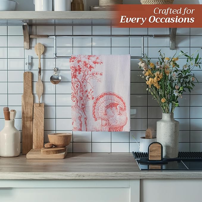 Maison d' Hermine Kitchen Towels Set of 3 100% Cotton 20" x 27.5" Reusable - Image 6