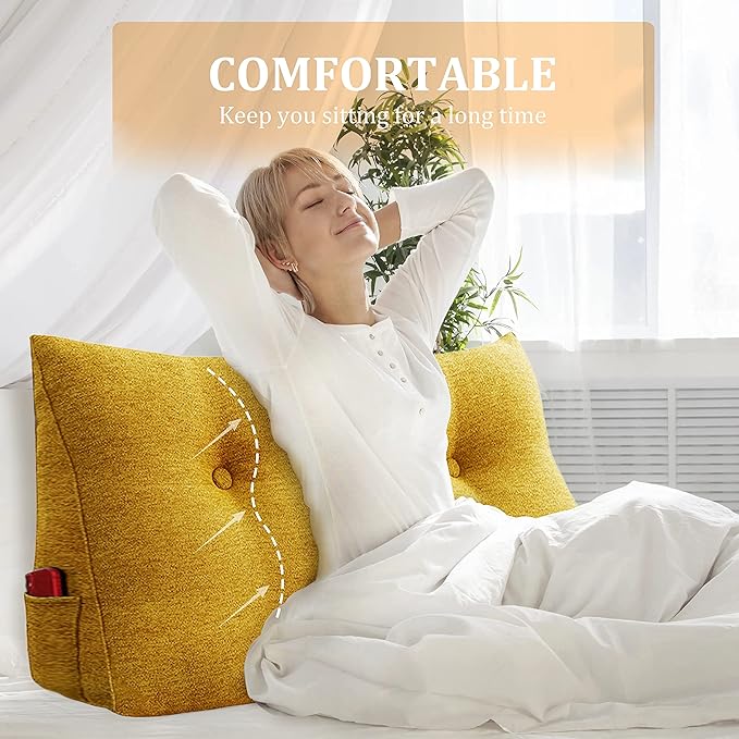 8 lbs Thickened Twin Headboard Pillow Wedge College Dorm Bed Pillow - Image 5