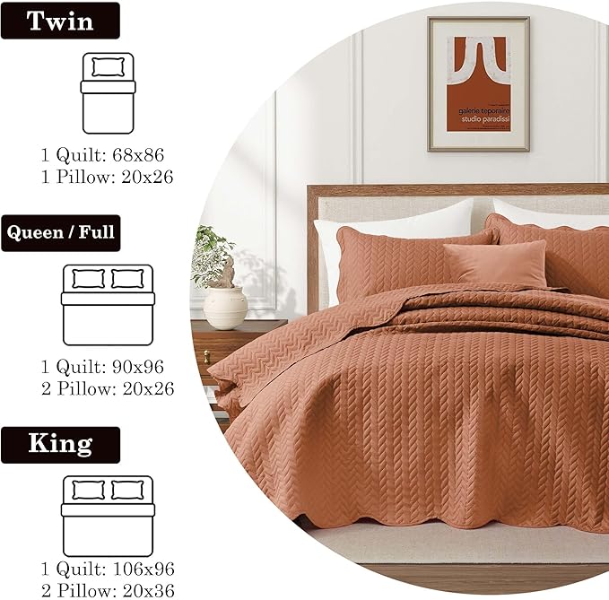 IR Imperial Rooms California King Quilt Bedding Set Size + 2 Pillow Shams - Image 8