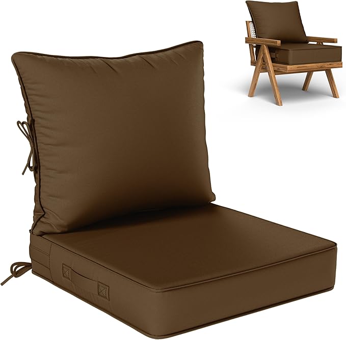 Outdoor Seat Cushion Set 19 L × 19 W × 4 H Inch Waterproof & Fade Resistant by VisitheKimunukStore