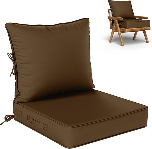 Outdoor Seat Cushion Set 19 L × 19 W × 4 H Inch Waterproof & Fade Resistant by VisitheKimunukStore