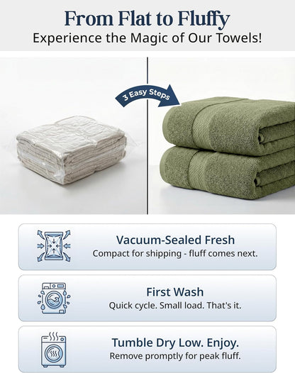 lane linen large bath towel set absorbent quick, close-up detail