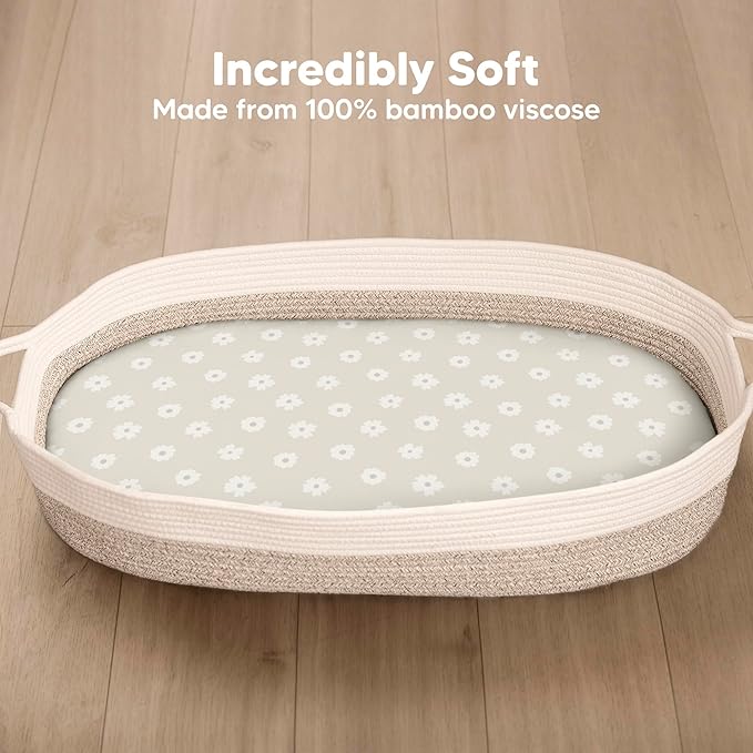 2-Pack Baby Bassinet Sheets Girl, Boy - Image 2