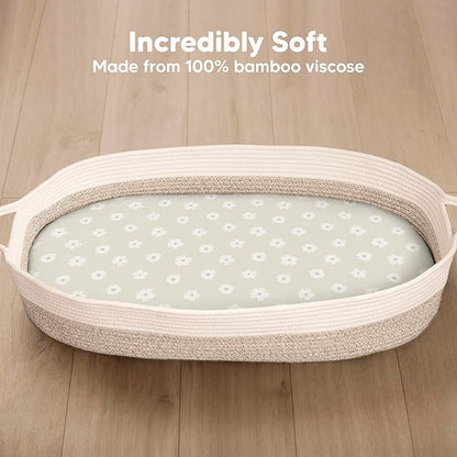 2-Pack Baby Bassinet Sheets Girl, Boy - Image 2