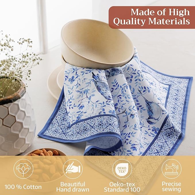 Maison d' Hermine Cloth Napkins Set of 4 100% Cotton Soft & Durable Everyday - Image 3