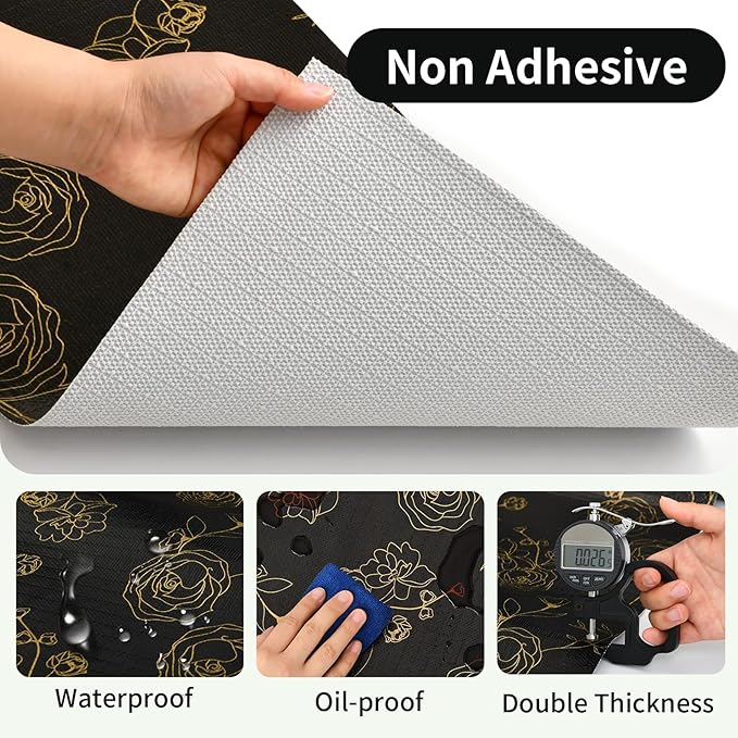Shelf Liners for Kitchen Cabinets 12in x 30FT Non Adhesive Drawer Liner Black - Image 3
