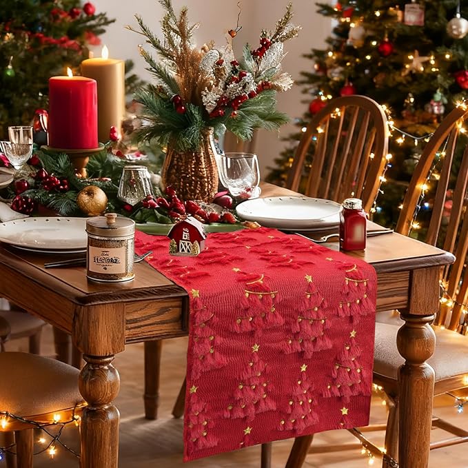 IVAPUPU Christmas Table Runner for Winter Holiday - Image 7