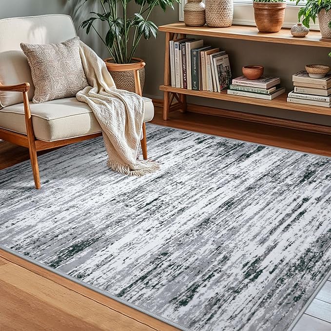 Modern Abstract Small Area Rug Indoor 3x5 Washable Rug Non-Slip Soft Entryway by lansny