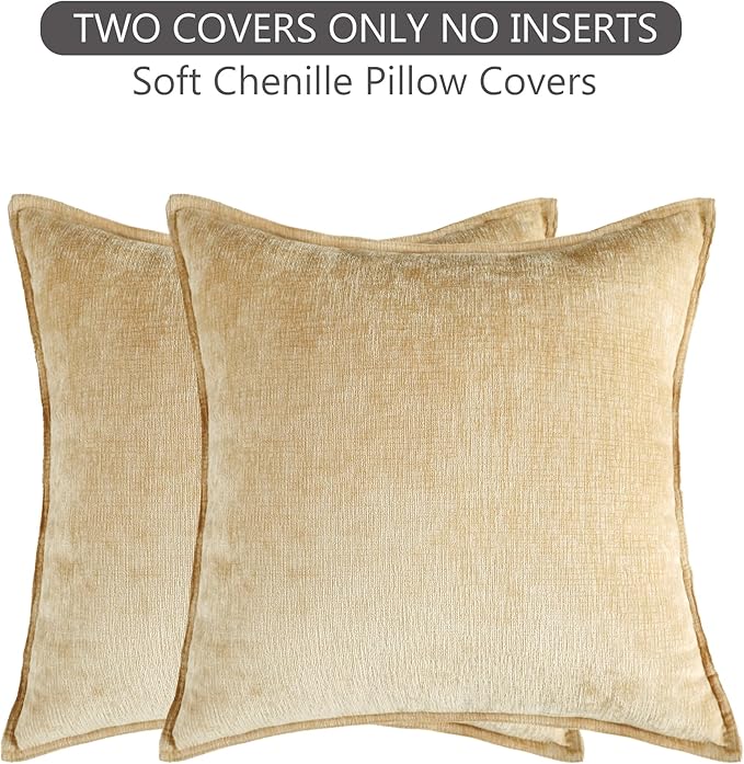 Stellhome Pack of 2 Soft Textured Throw Decorative Pillow Covers Square Accent - Image 6