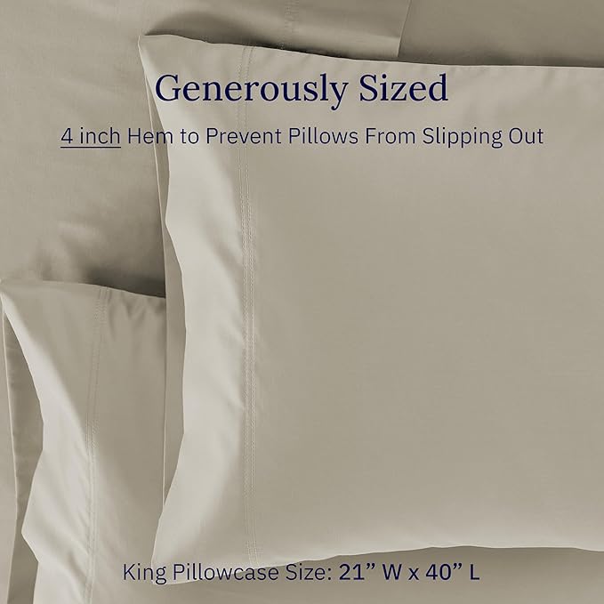 Luxuriously Soft Hotel Quality 600 Thread Count, 100% Cotton Set of 2 Cases - Image 5