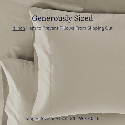 Luxuriously Soft Hotel Quality 600 Thread Count, 100% Cotton Set of 2 Cases - Image 5