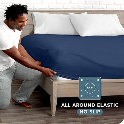 Bare Home Fitted Bottom Sheet King Size - Image 4