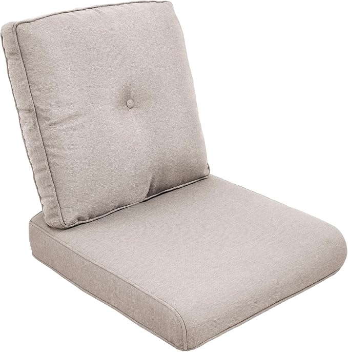 Outdoor Chair Cushion Set, 25 x 22 Deep Seat Cushion, Patio Chair Cushions by moosprr