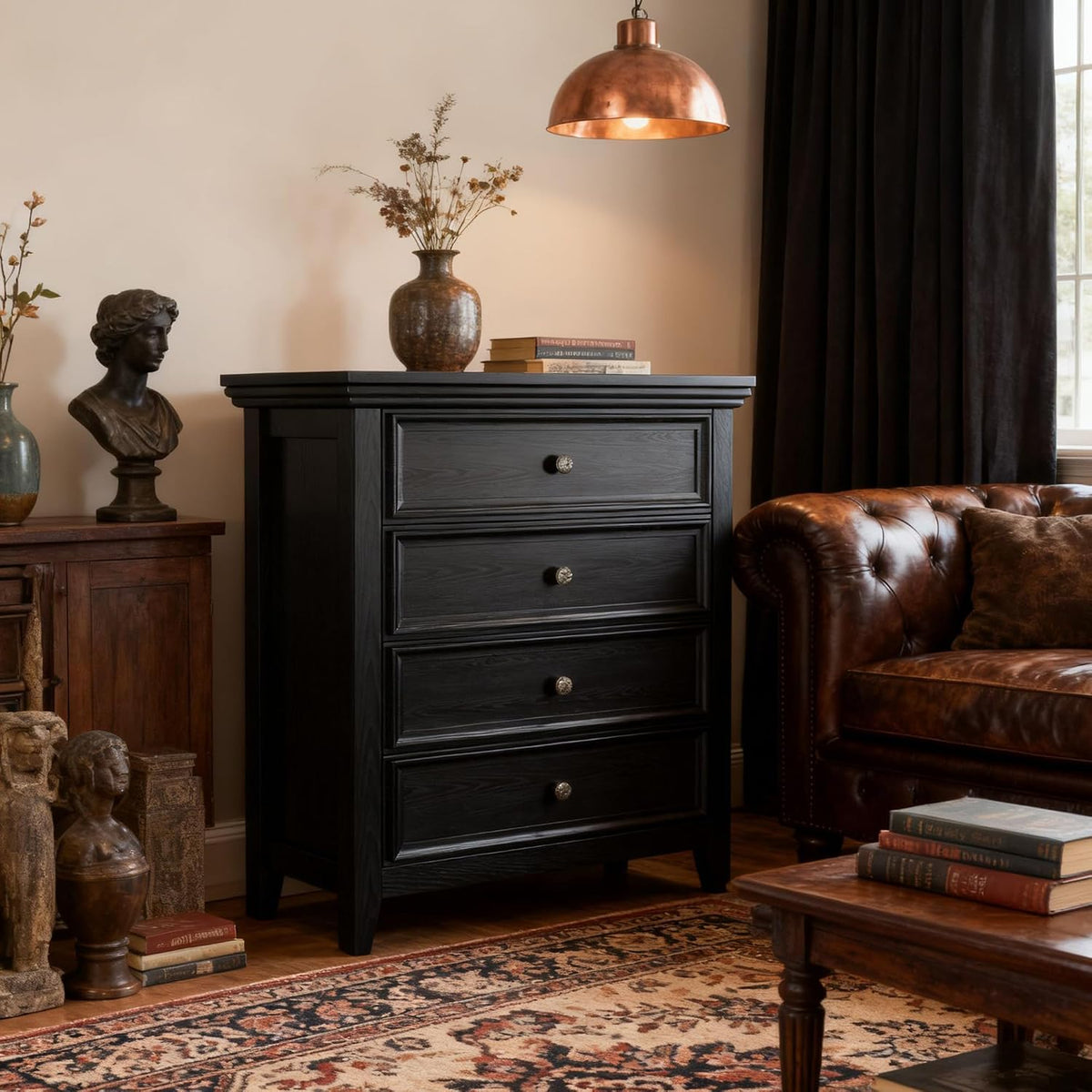 boshiro black dresser for bedroom,modern storage cabinet with showing dimensions