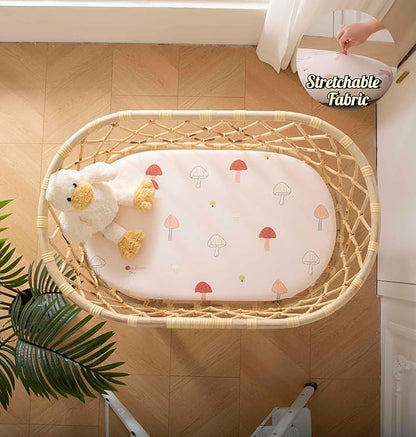 SDY Jersey Mushroom Bassinet Sheets - Image 3