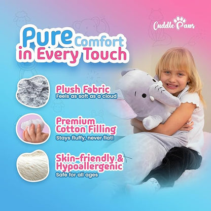 Elephant Plush Body Pillow, 23 inches, Stuffed Animal Toy - Image 2