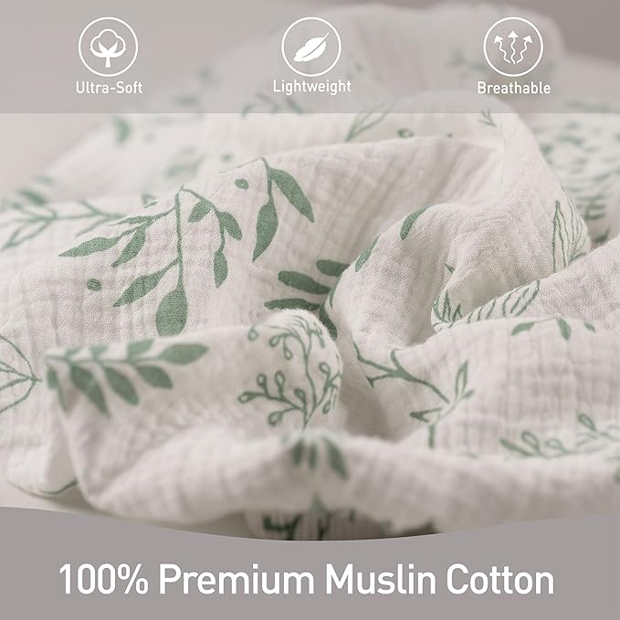 Muslin Bassinet Fitted Sheets, 2 Pack - Image 3