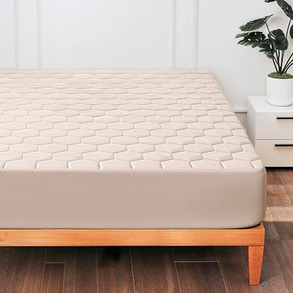 Hearth & Harbor Twin XL Size Quilted Fitted Mattress Pad Cover, 100% Waterproof by HearthHarbor