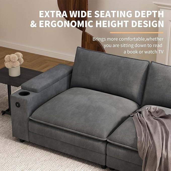 81.5" Loveseat Cloud Sofa Couch - Image 6