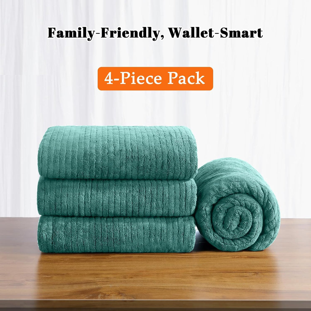 4 Pack Bath Towels Set 35 x 70in Extra Large, Ultra Soft Microfiber