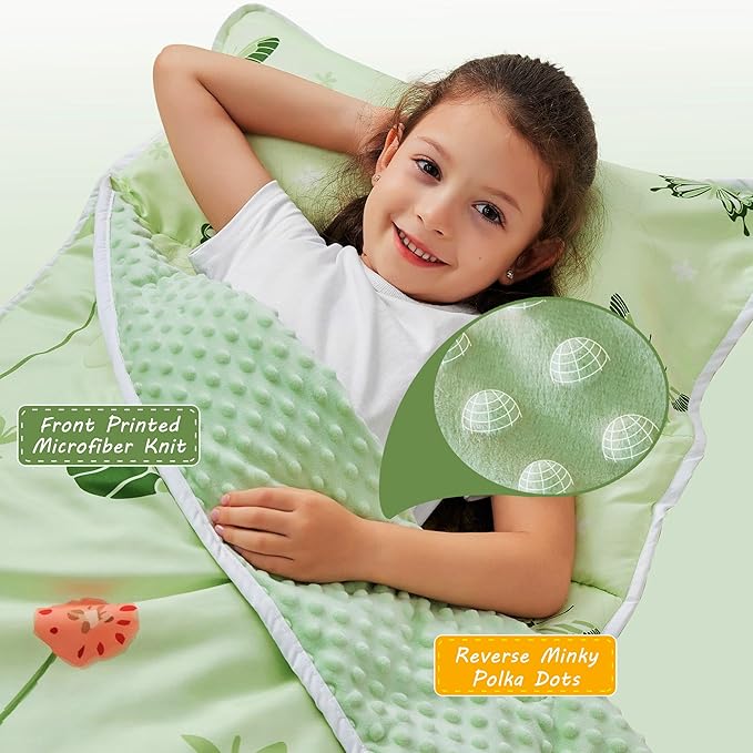 Toddler Nap Mat with Pillow and Blanket, Extra Large Rolled Napping Mats - Image 2