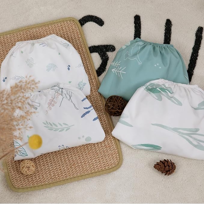 Gllquen Baby Bassinet Sheets 4 Pack, Breathable Cozy Fitted Mattress Sheet - Image 9