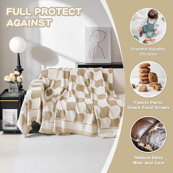 MEETSKY Couch Cover for Dogs Cats, Sofa Covers Washable Furniture Protectors - Image 5
