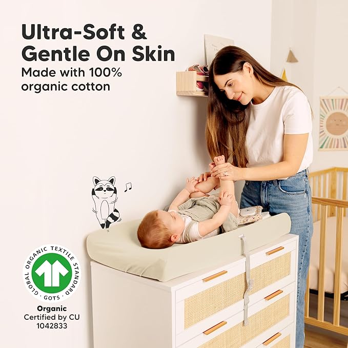 2-Pack Organic Changing Pad Covers - Image 3