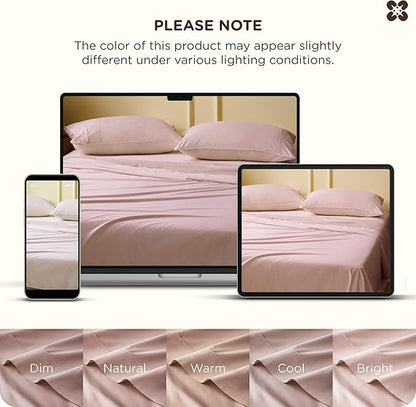 Bedsure Cooling Sheets, Rayon Derived from Bamboo & Cotton Blend, GentleSoft - Image 9